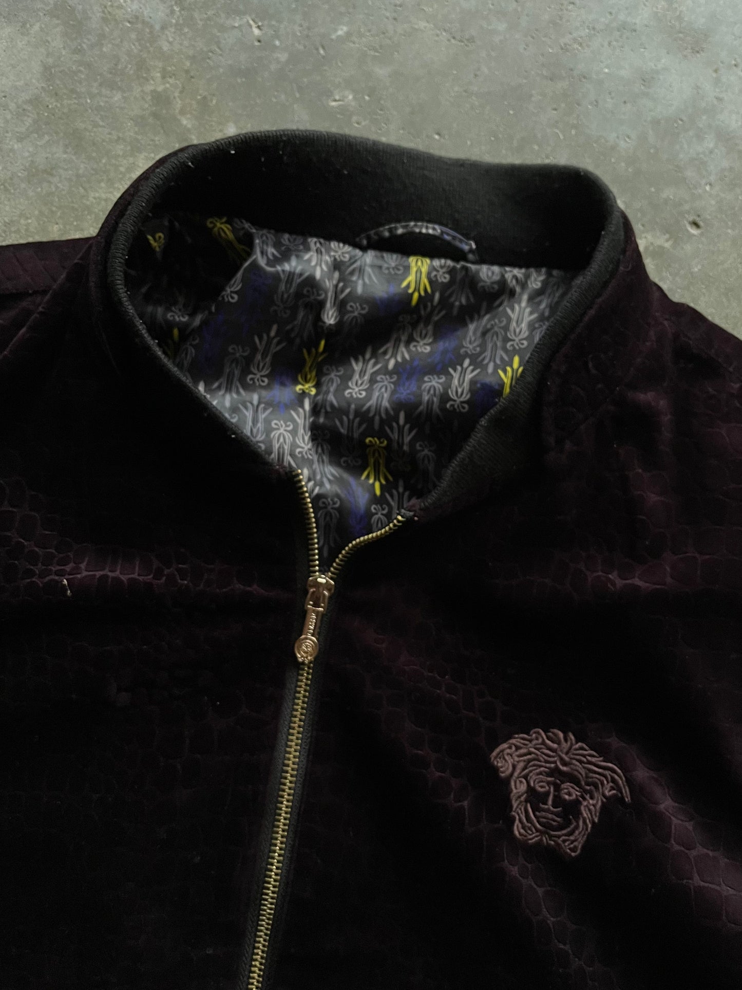 (L) Vintage Versace Bootleg Zip-Up