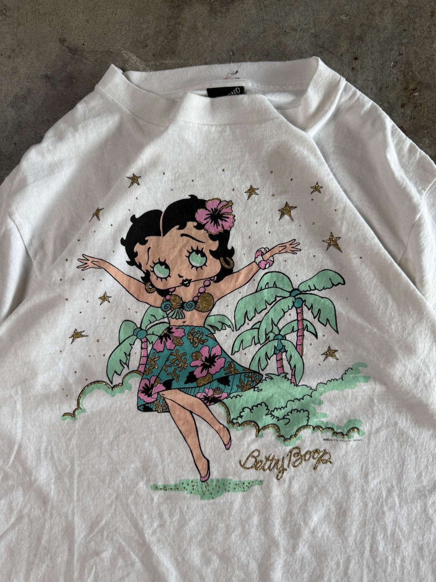 (L) Vintage Betty Boop Hula Tee