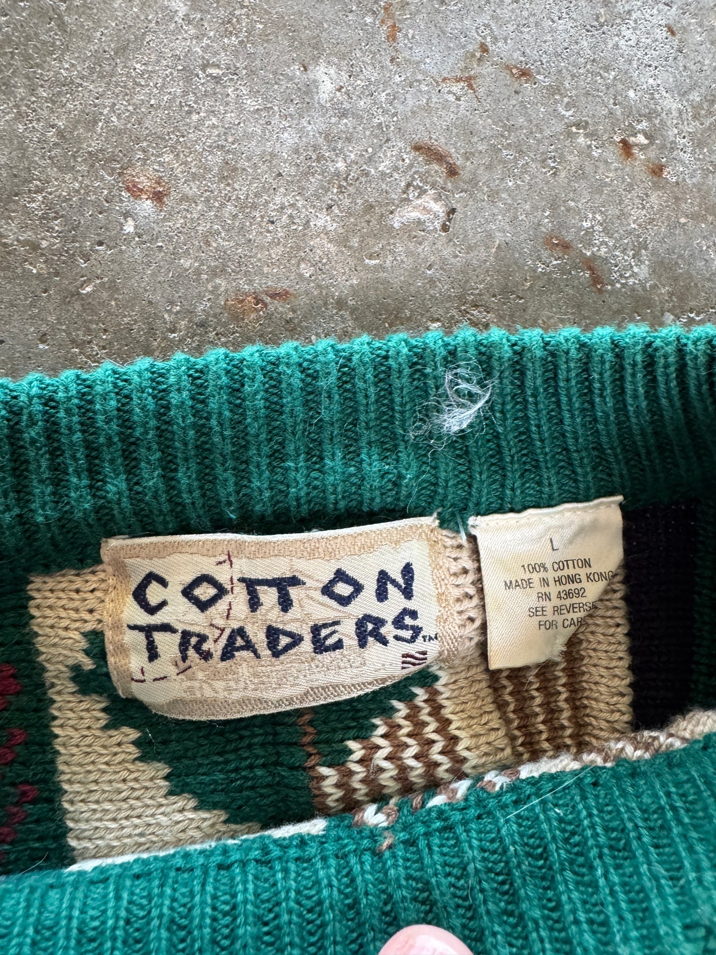 (L) Vintage Cotton Traders Sweater