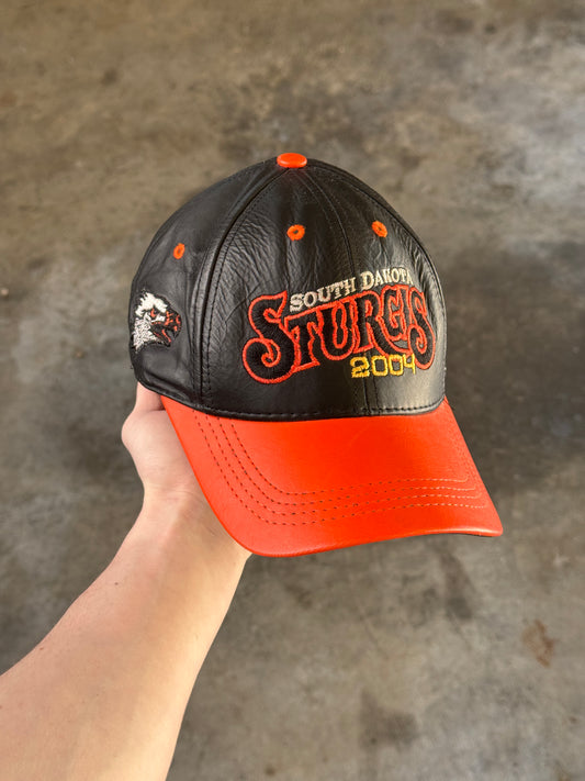 (OS) 2004 Sturgis Leather Hat