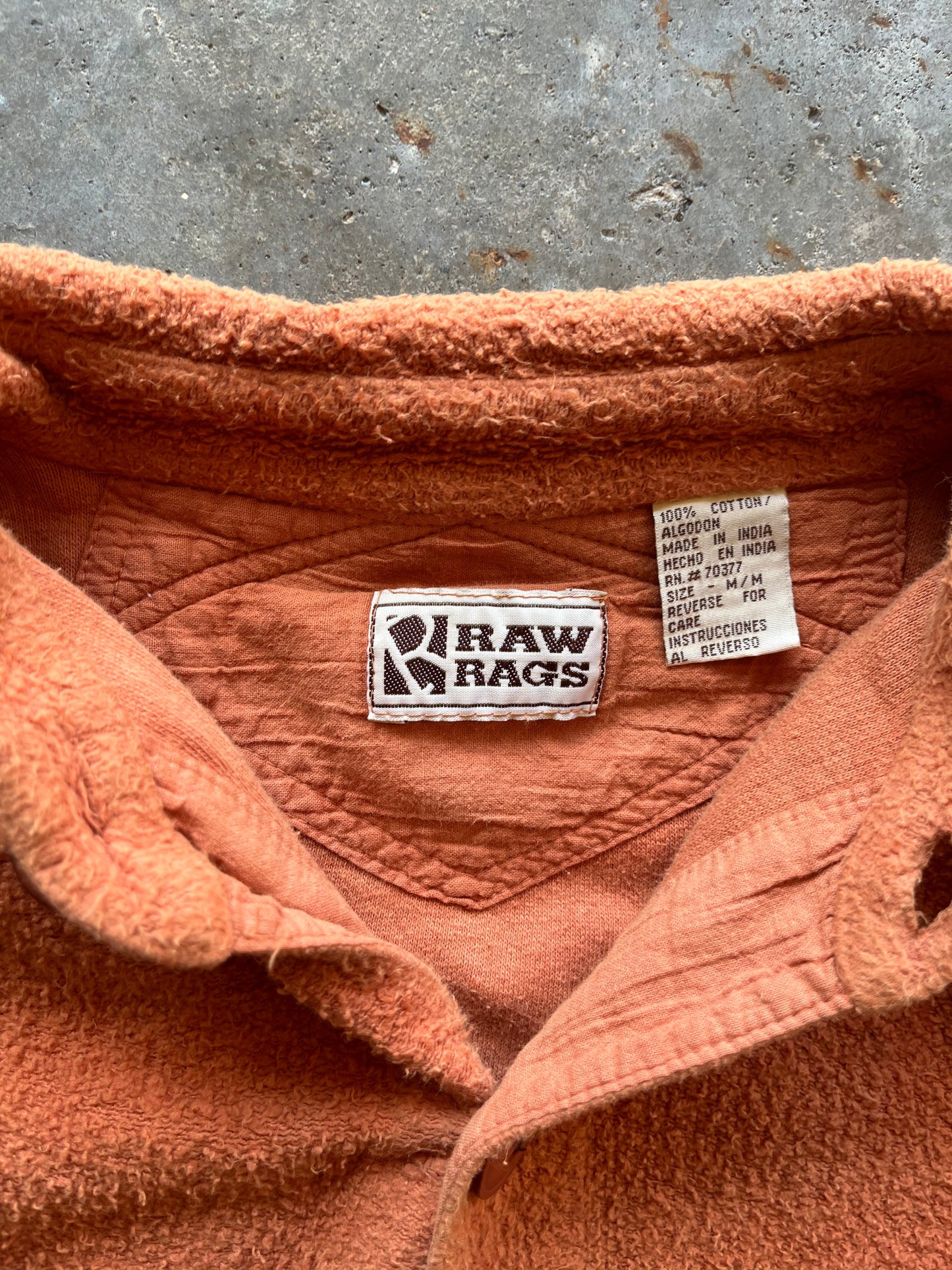 (M) RawRags Orange Button Up