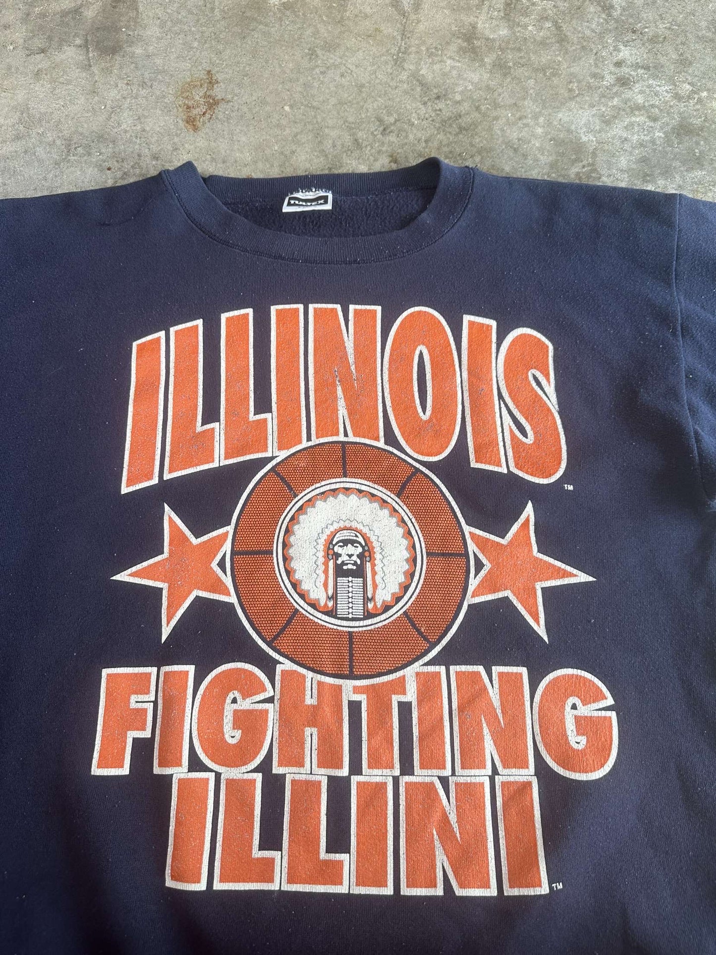 (XL) Vintage Illinois Football Sweatshirt