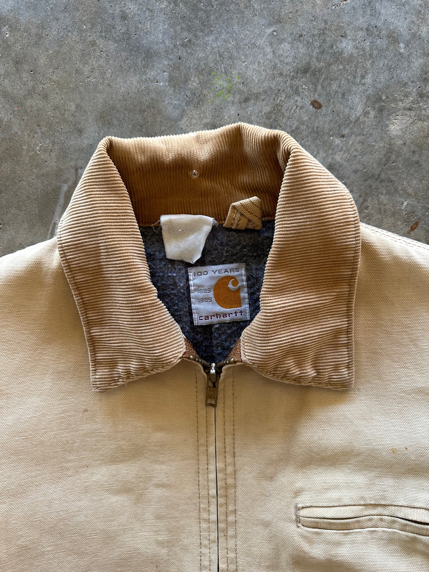 (L) 1989 Carhartt Blanket-Lined Detroit Jacket