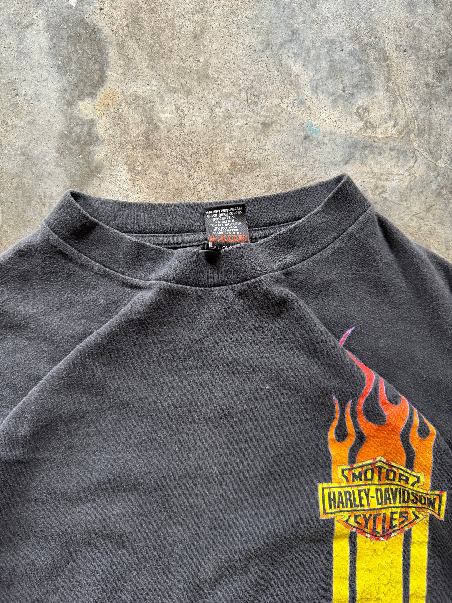 (XXL) Vintage Harley Flame Tee