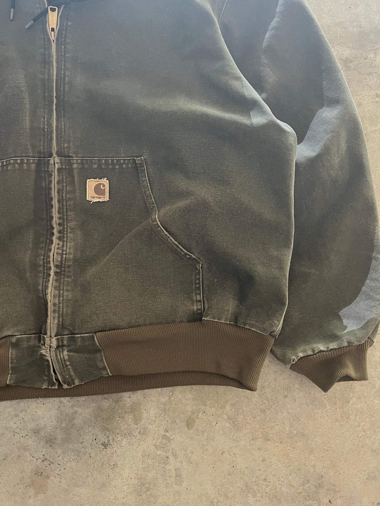 (XXL) Vintage Carhartt Faded Hooded Jacket