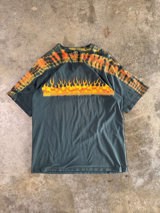 (XXL) 00s Tie-Dye Flame Tee