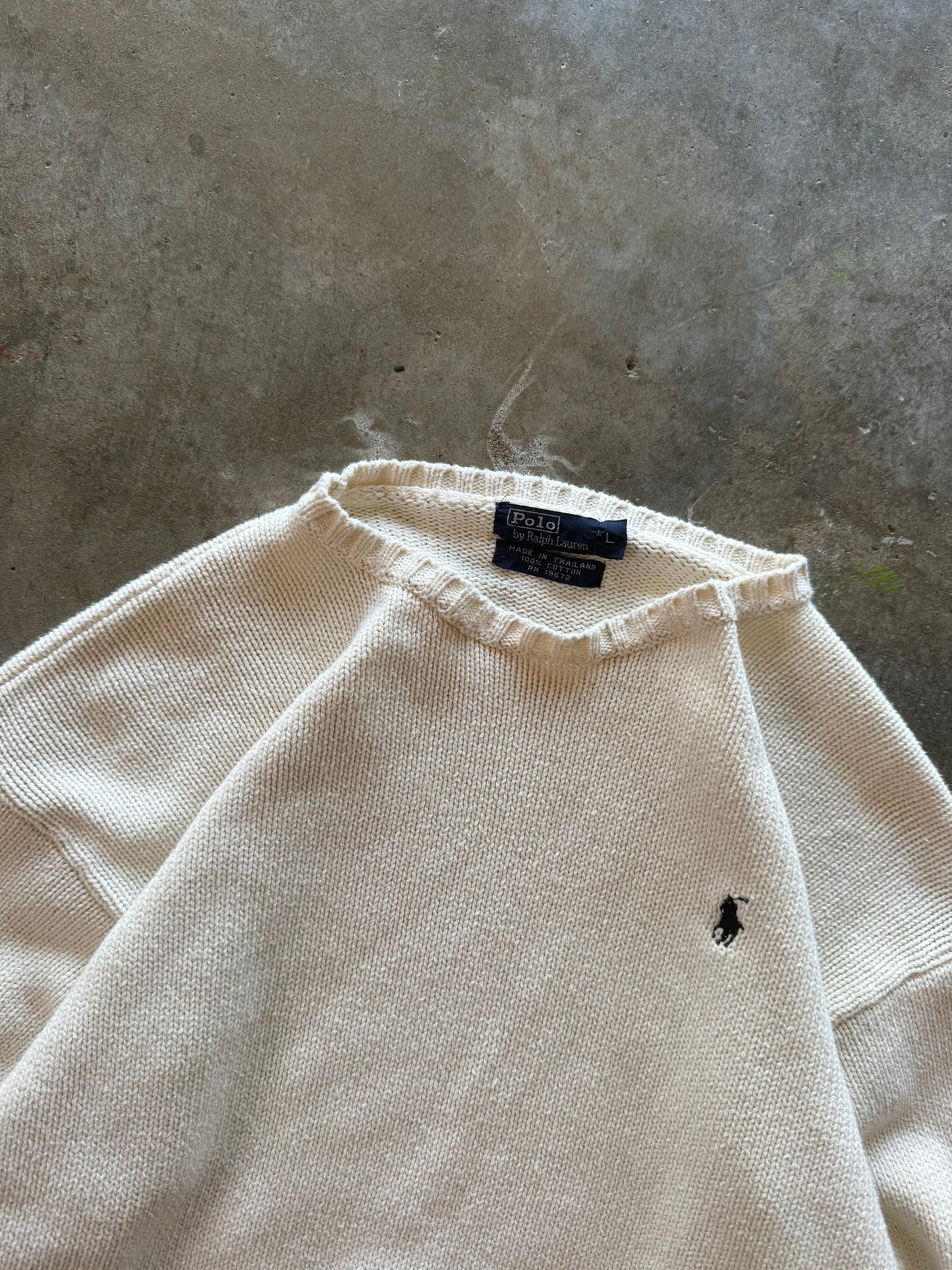 (L) Vintage Polo Sweater