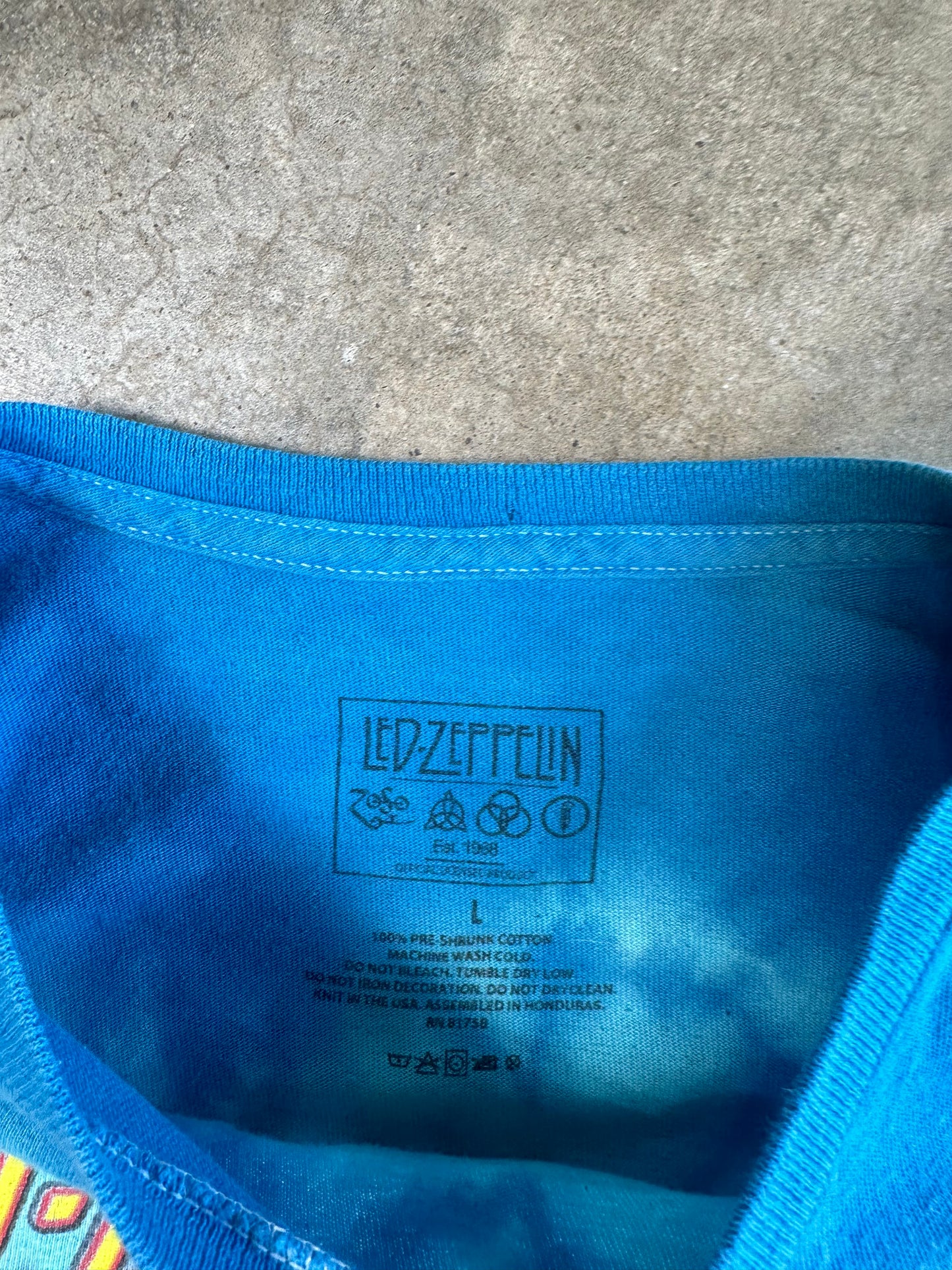 (L) Led Zeppelin Tie Dye Band Tee