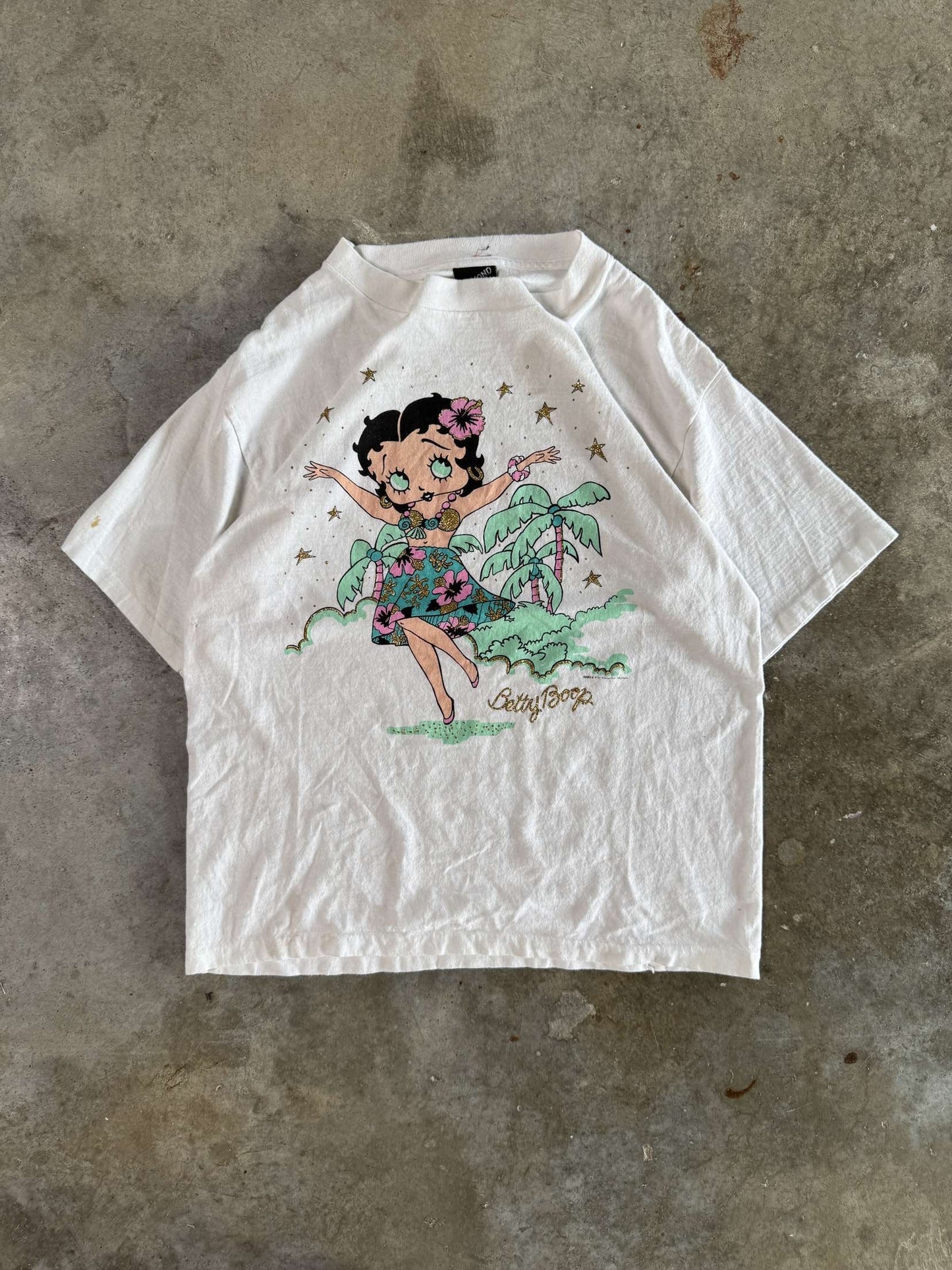 (L) Vintage Betty Boop Hula Tee