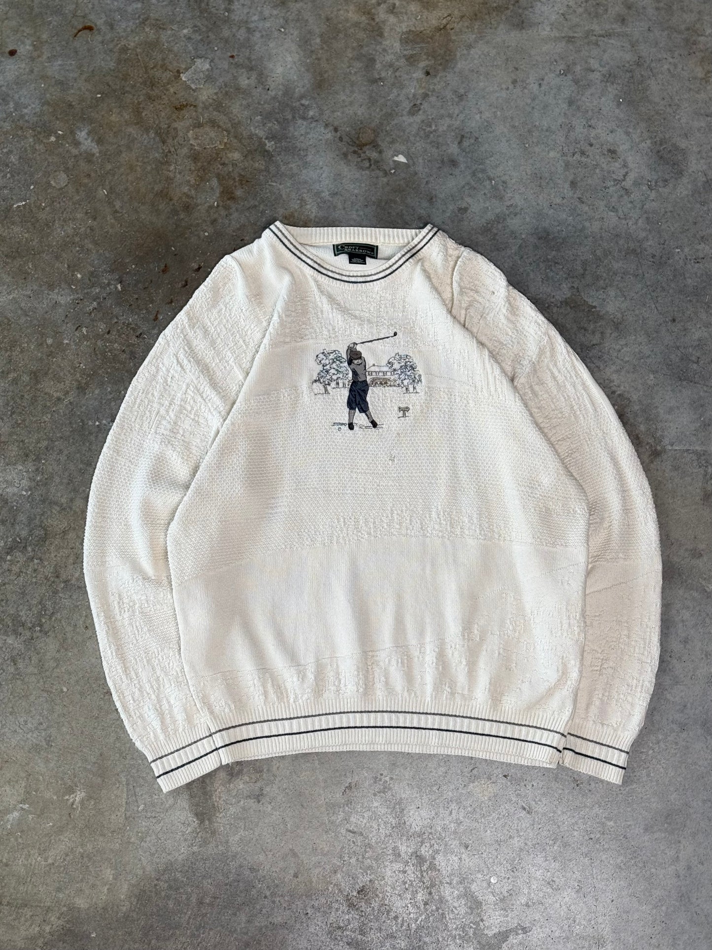 (L) Vintage Golf Knit Sweater