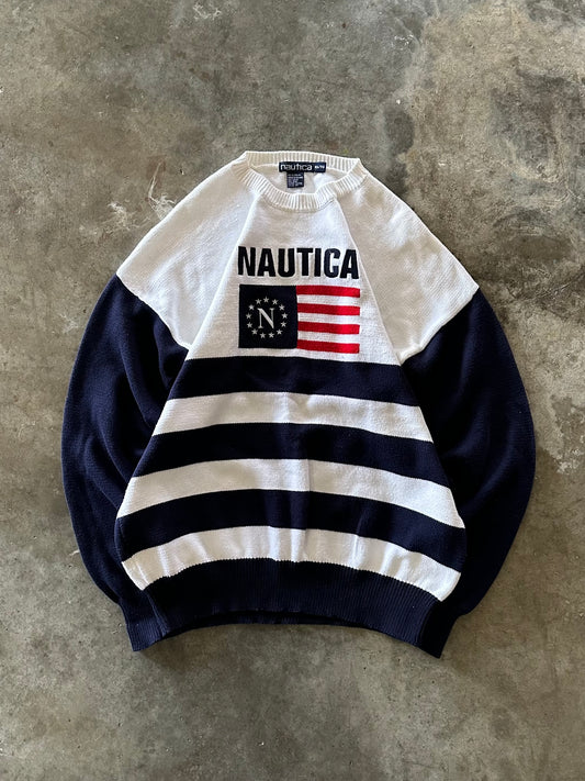 (XL) Vintage Nautica Knit Sweater