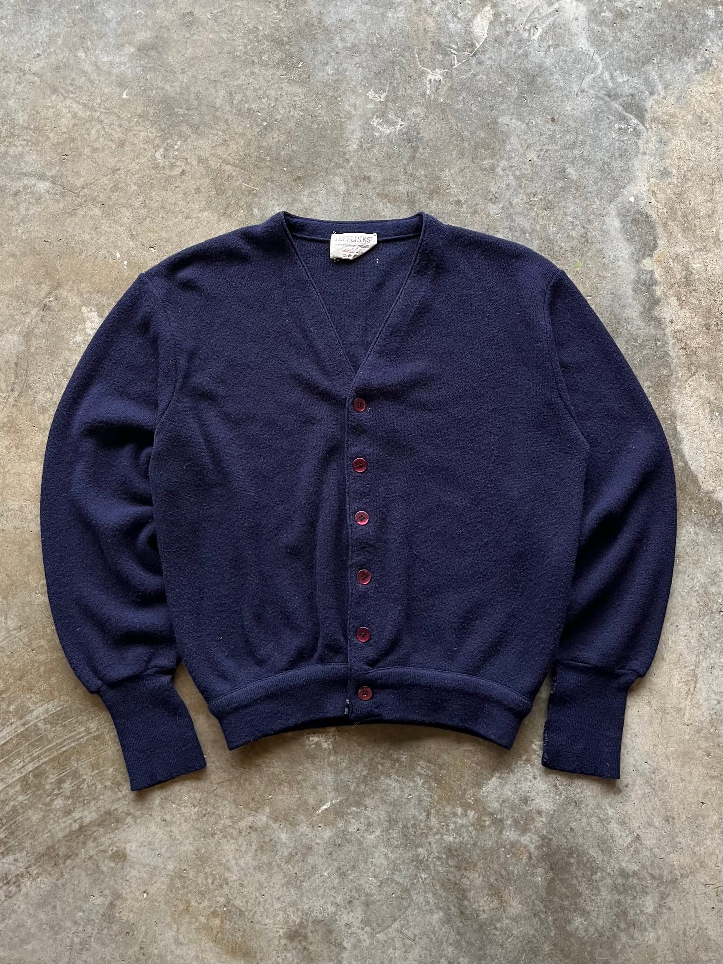 (L) Vintage Navy Cardigan