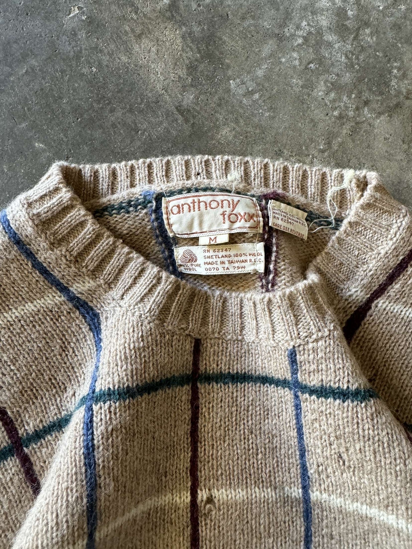 (M) Vintage Anthony Foxx Wool Sweater