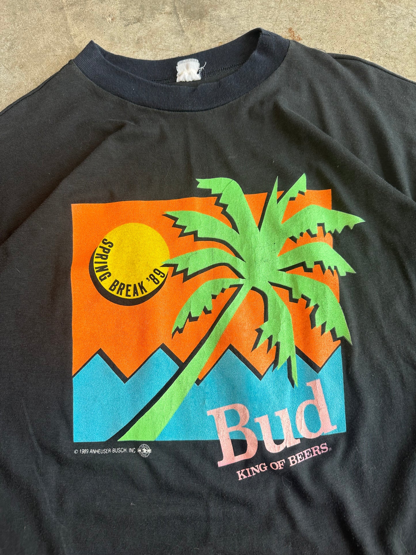 (L) 1989 Budweiser Palm Tree Tee