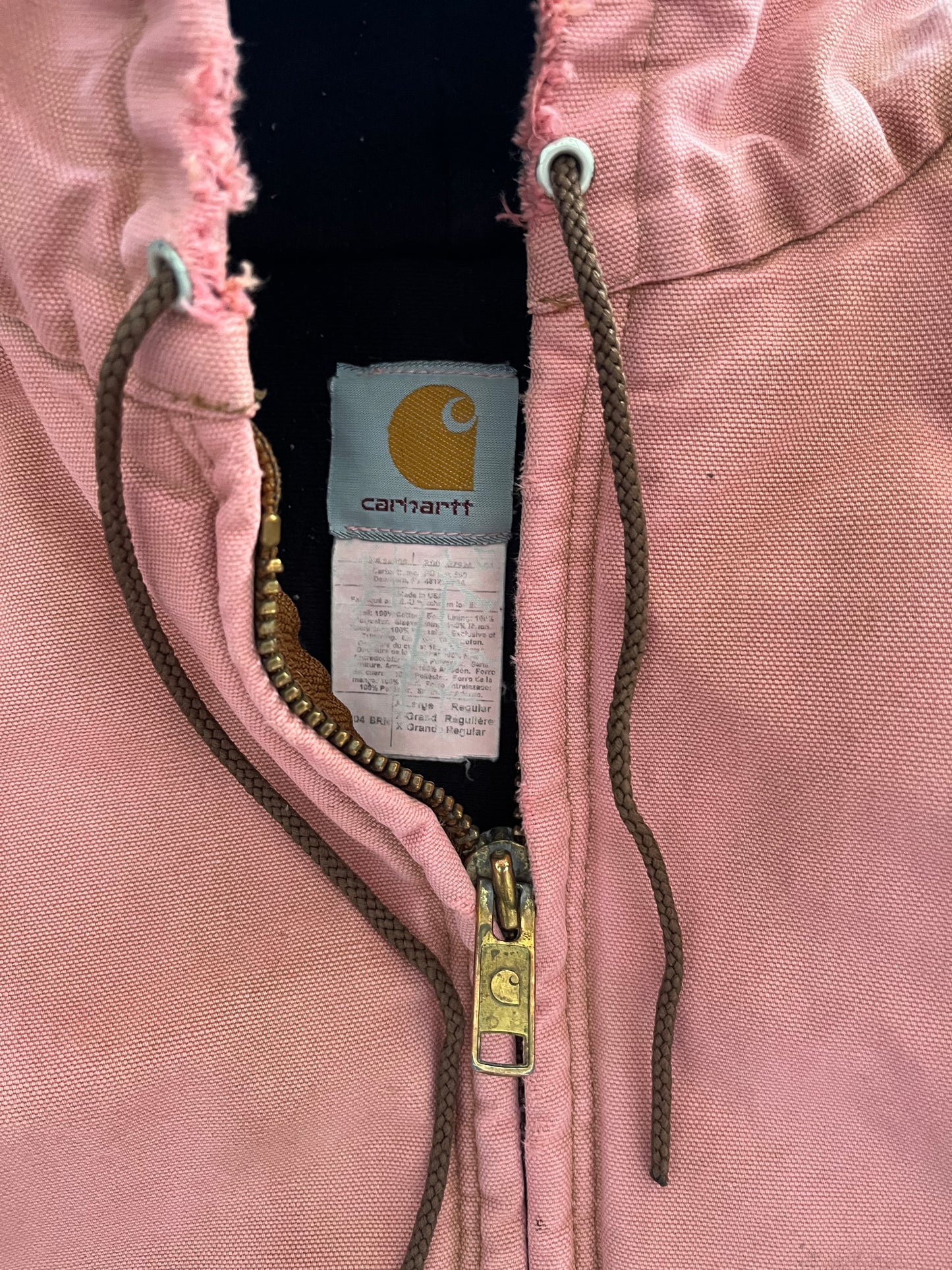 (XL) Faded Pink Carhartt Hooded Jacket