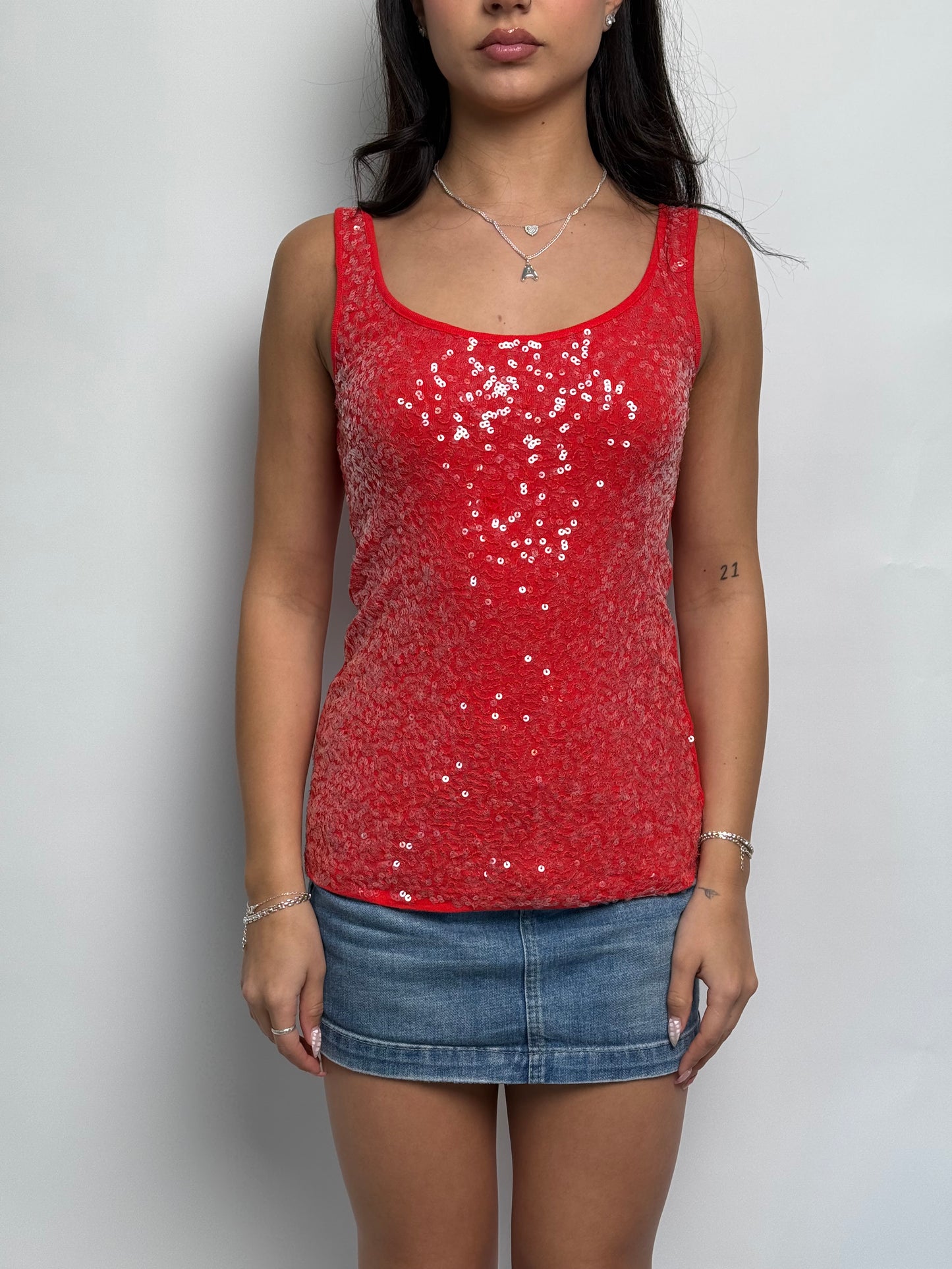 (S) 00s Sequins Tank-Top