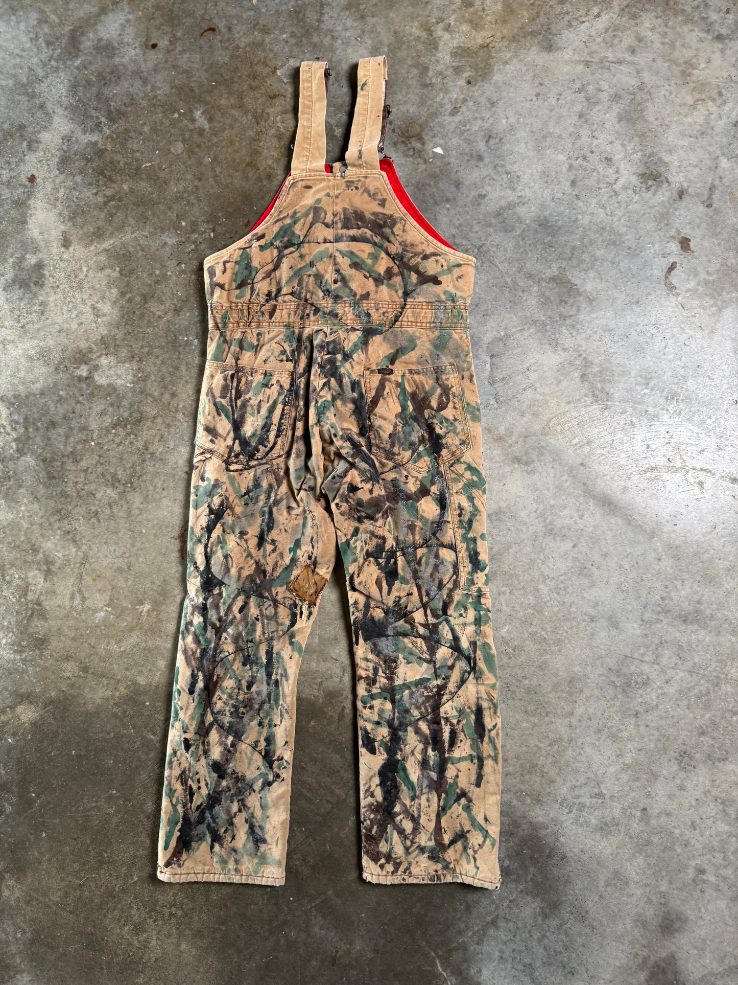 (M) Vintage Key Paint Overalls