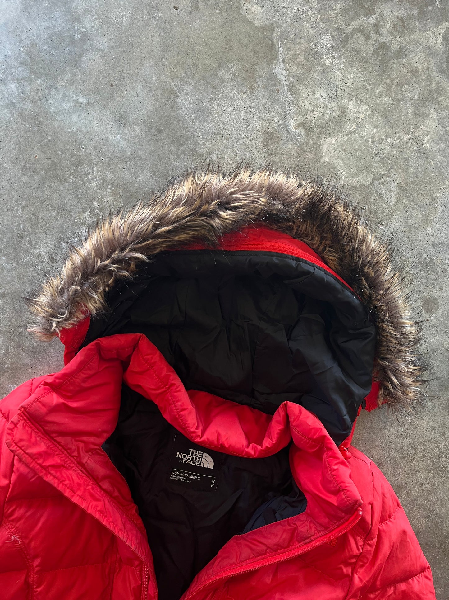 (S) 00s The North Face Wmsn Hooded Puffer