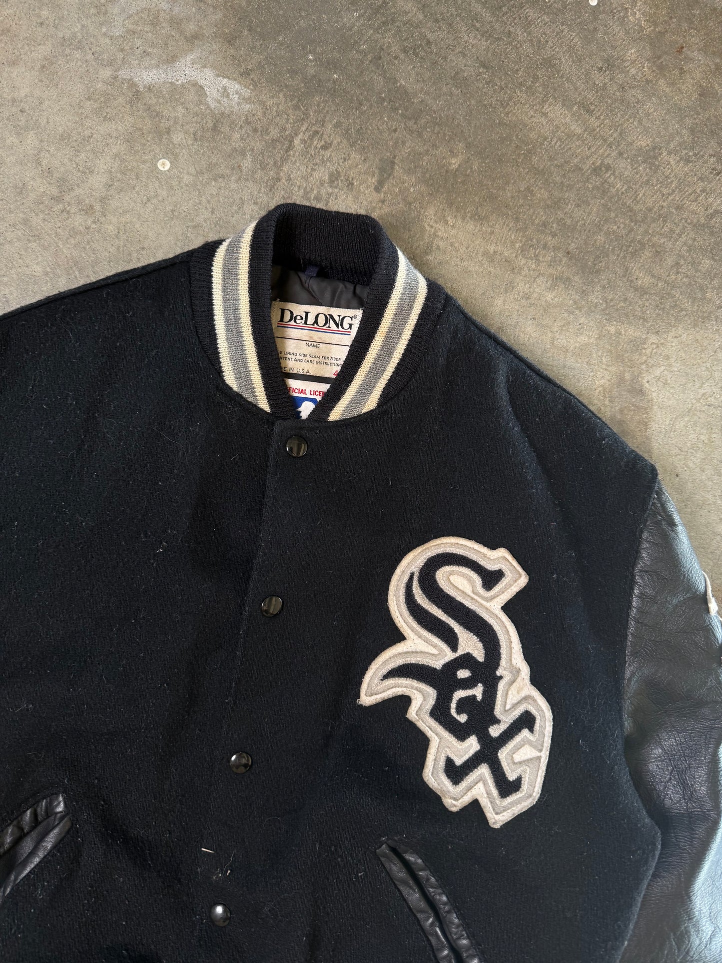 (L) Vintage White Sox Varsity Jacket