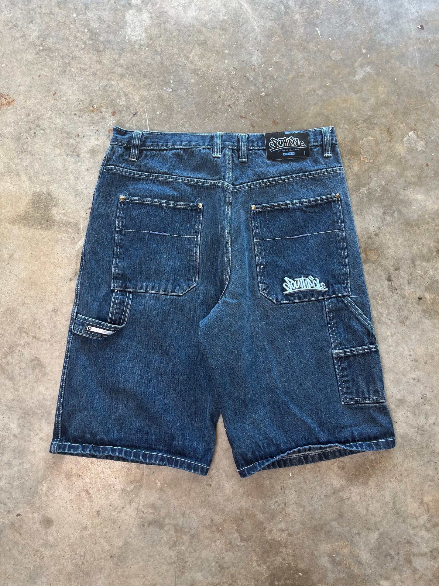 (38) SouthPole Darkwash Denim Shorts