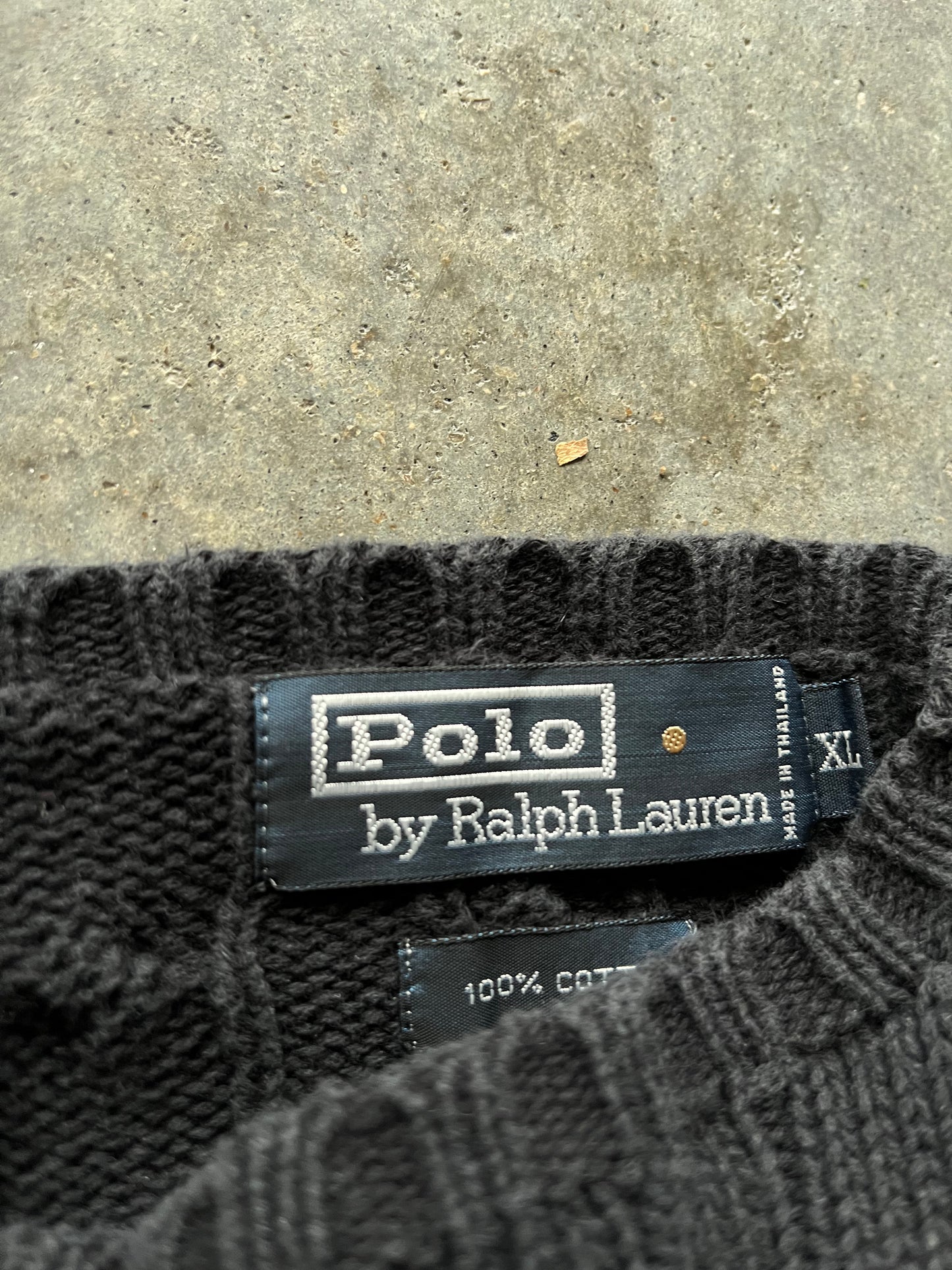 (XL) Vintage Polo Knit Sweater