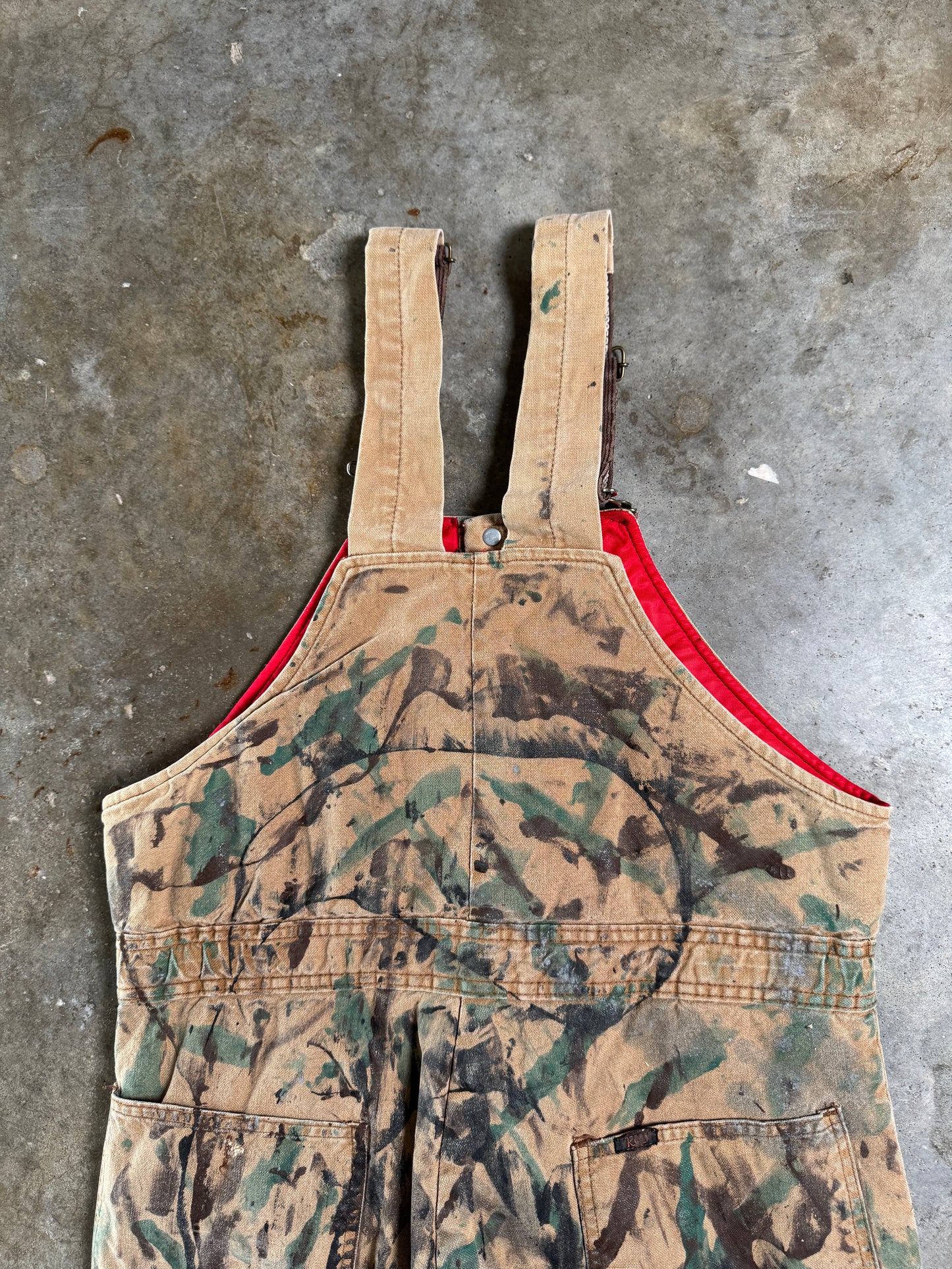 (M) Vintage Key Paint Overalls