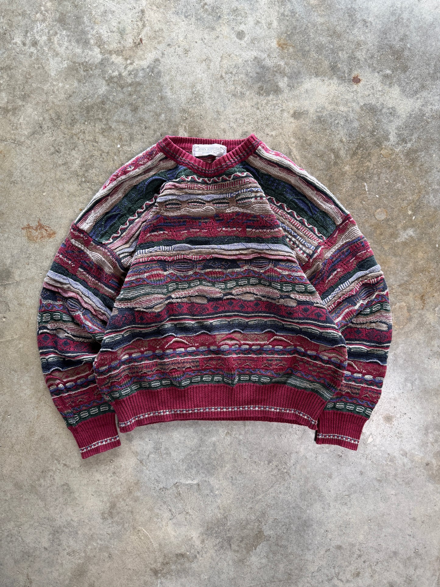 (L) Vintage Coogi-Like Sweater