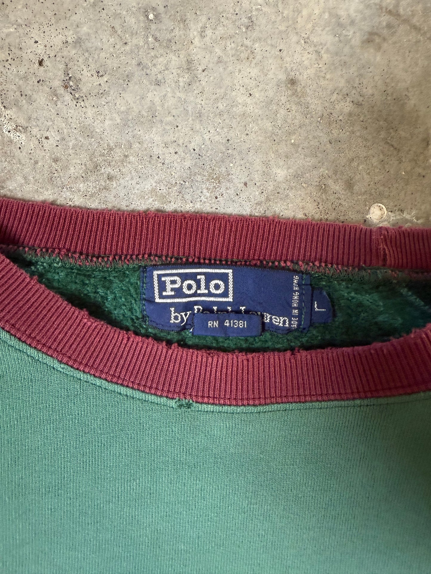 (L) Vintage Polo Sweatshirt