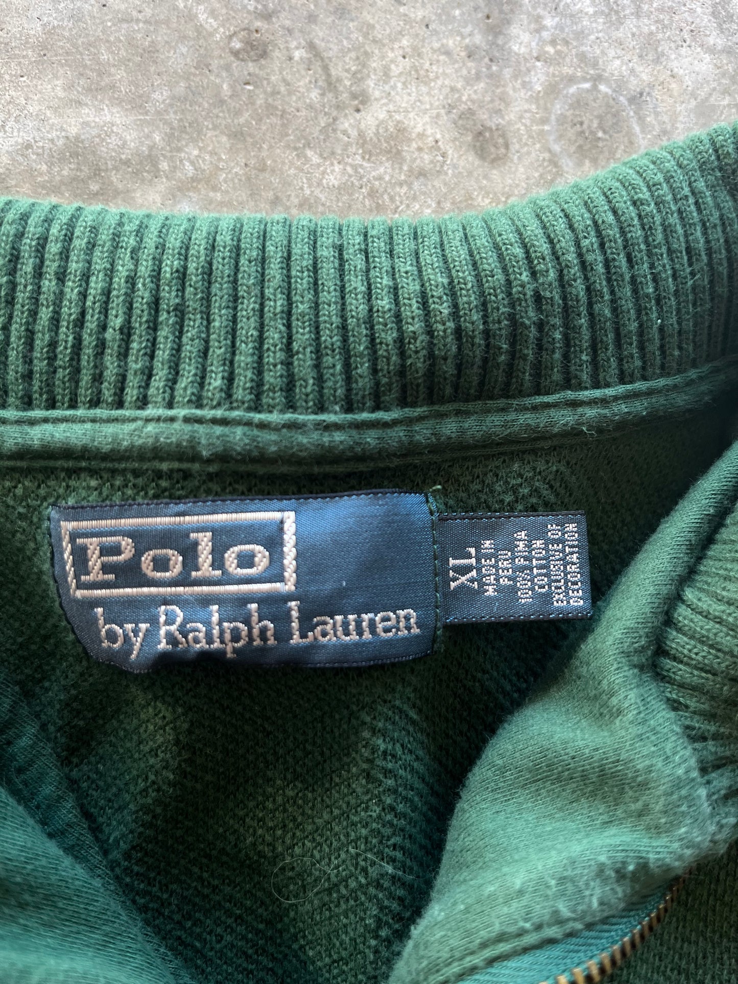 (XL) Vintage Polo Quarter-Zip