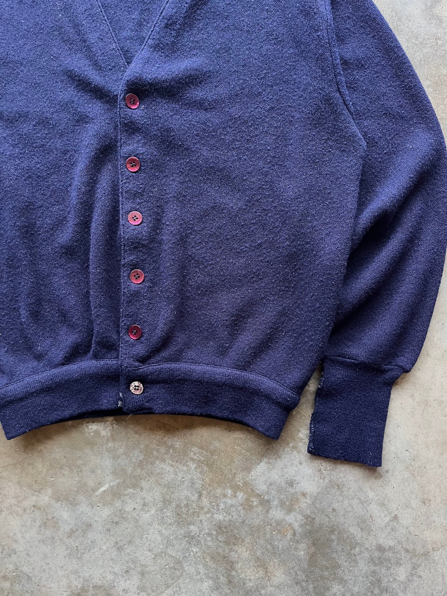 (L) Vintage Navy Cardigan