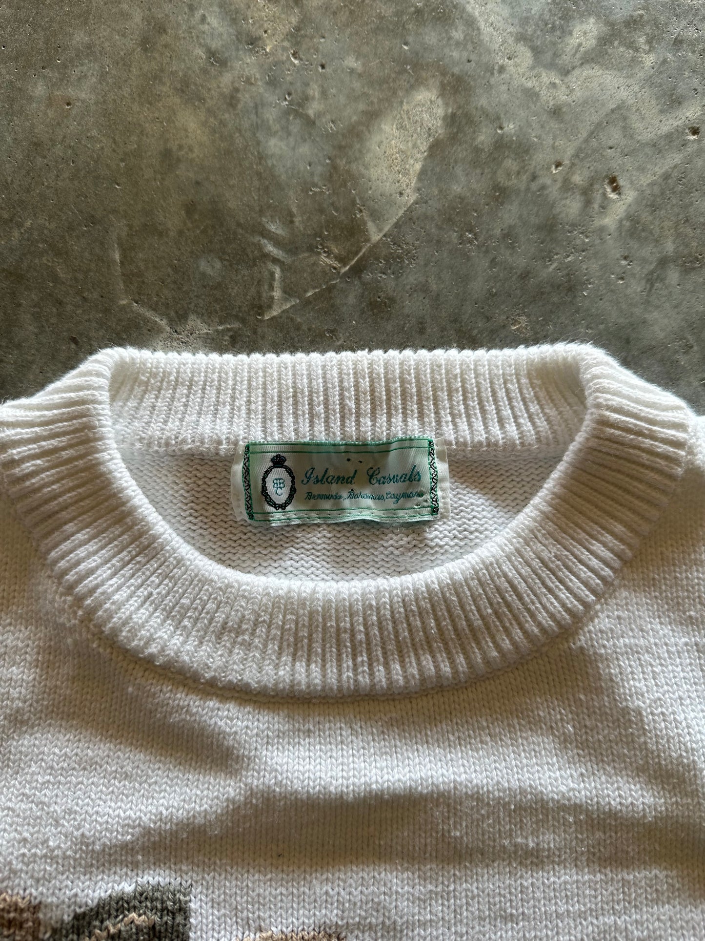 (L) Vintage Golf Knit Sweater