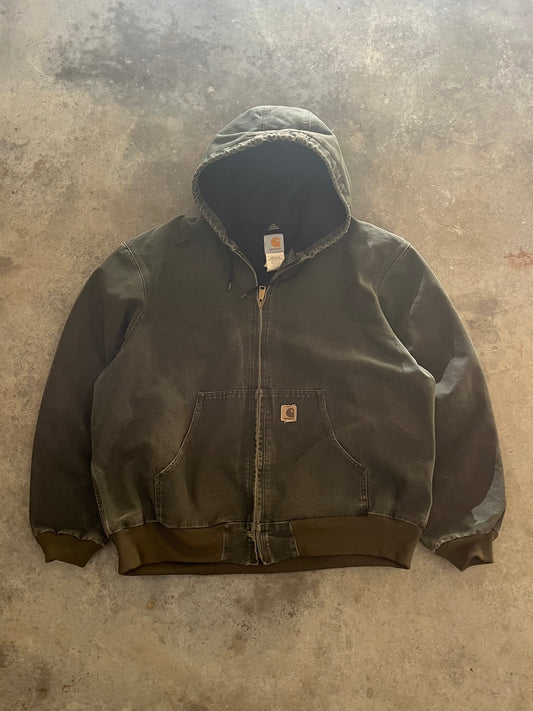 (XXL) Vintage Carhartt Faded Hooded Jacket