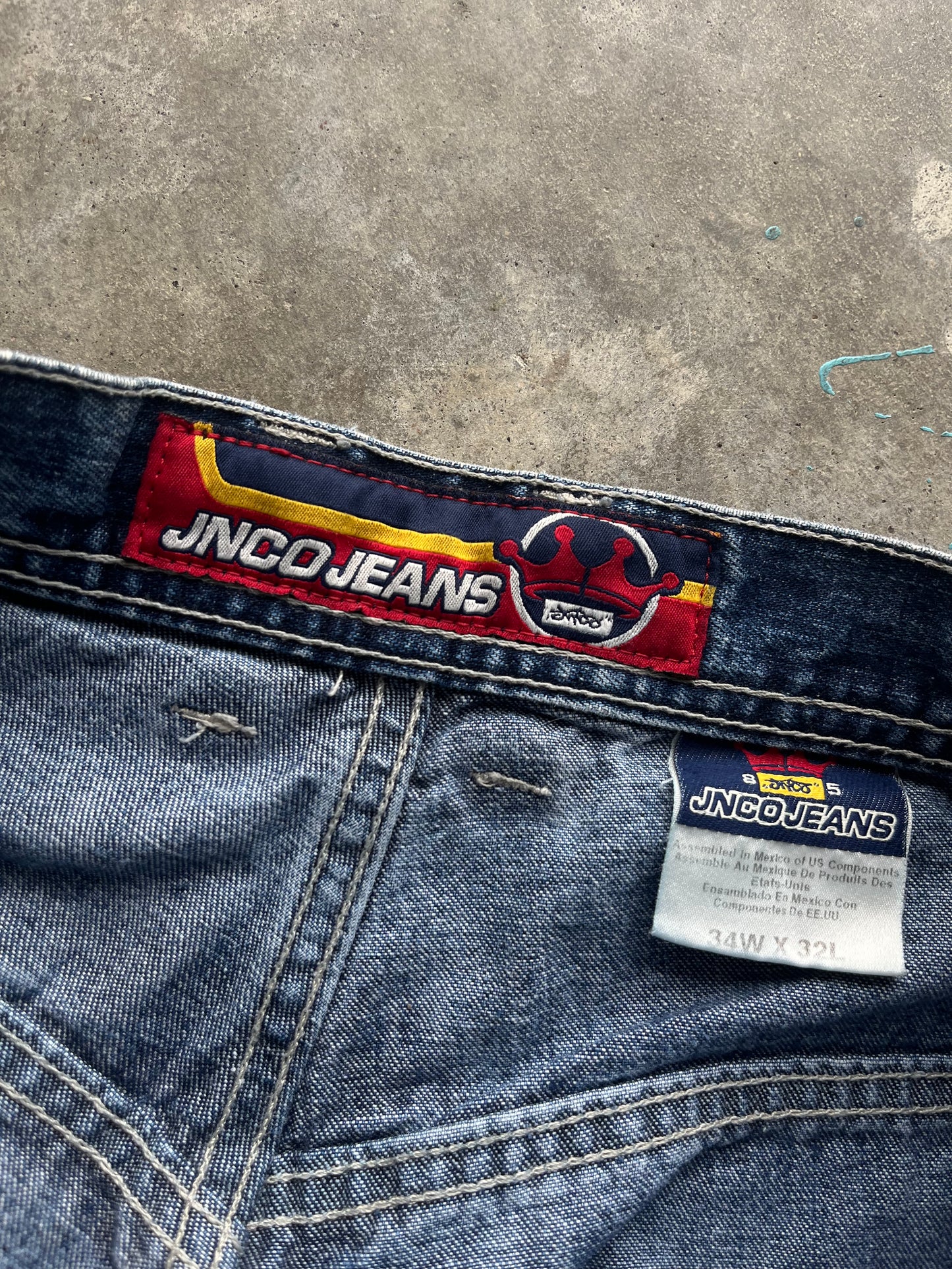 (34 x 32) JNCO Flame Jeans