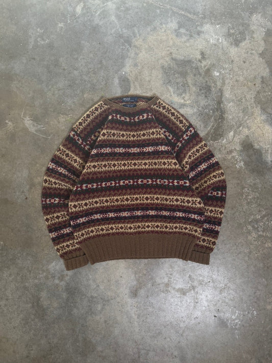 (L) Vintage Polo Wool Sweater