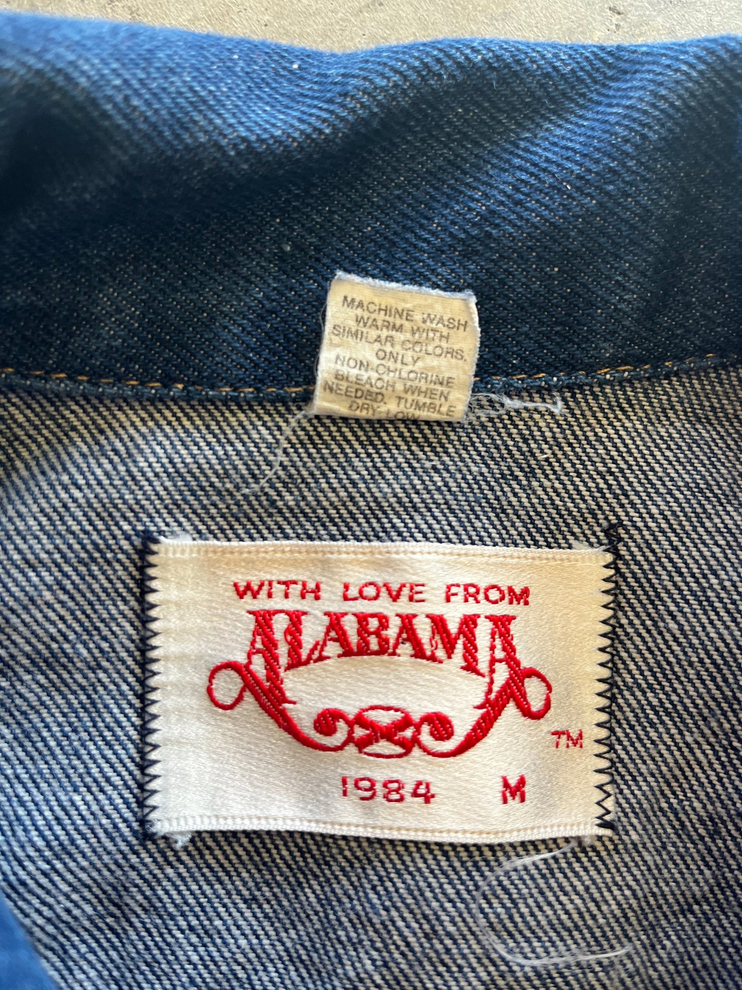 (M) 1984 Alabama Jean Jacket