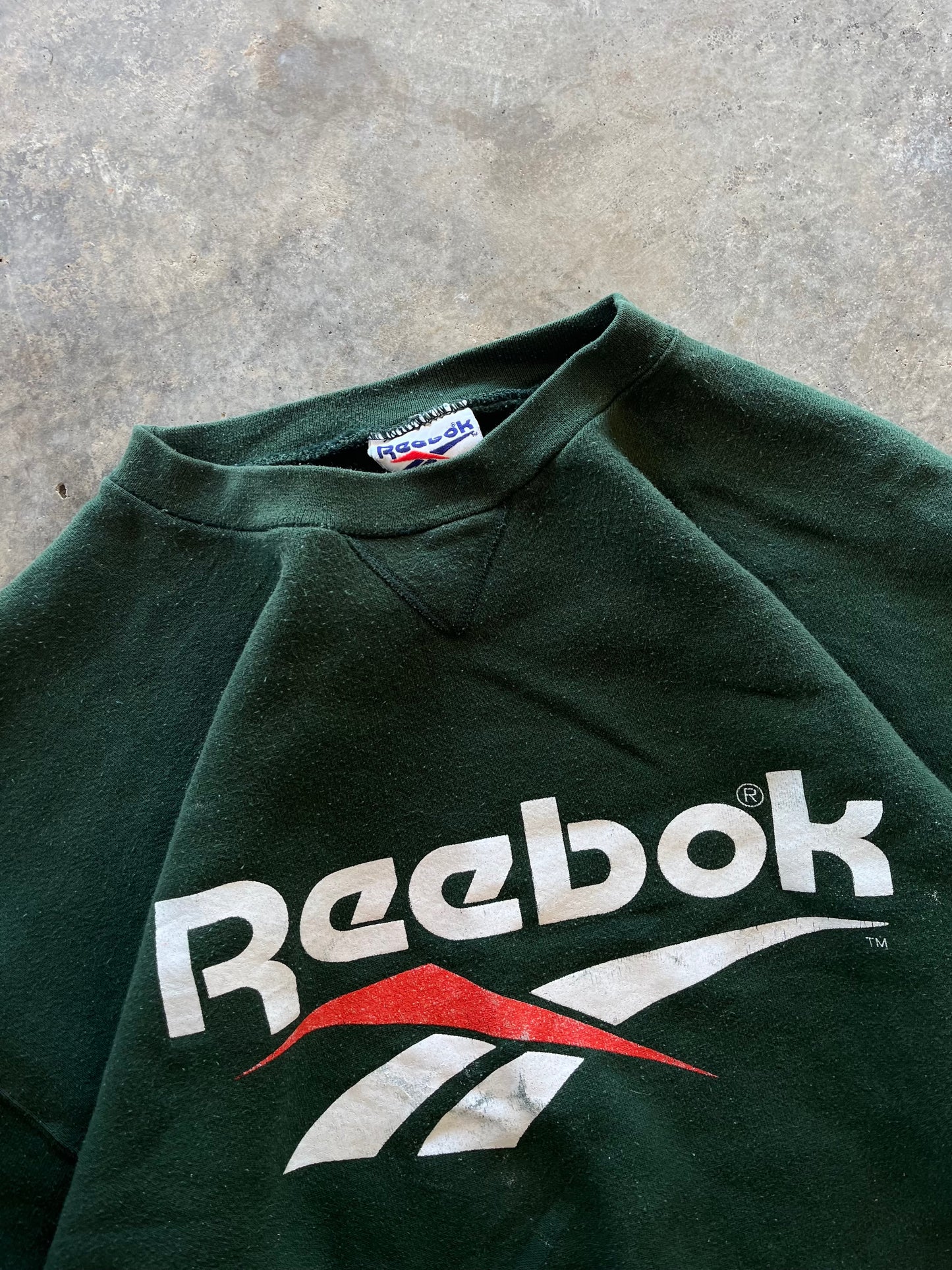 (XXL) Vintage 90's Pine Green Reebok Sweatshirt