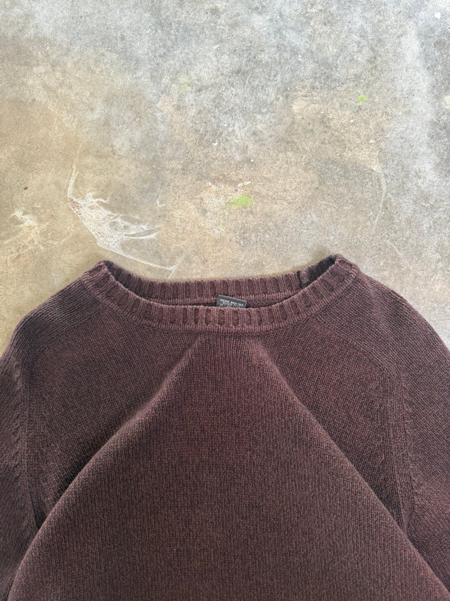 (L) 00s Brown Knit Sweater