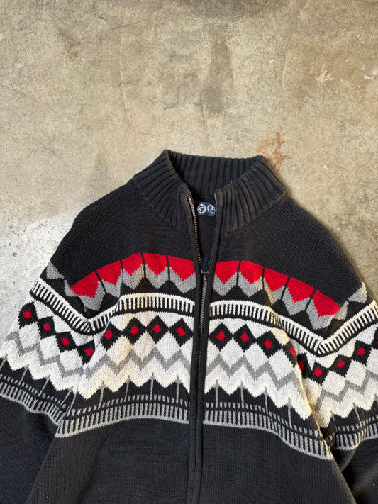 (L) 00s Chaps Sweater Zip-Up