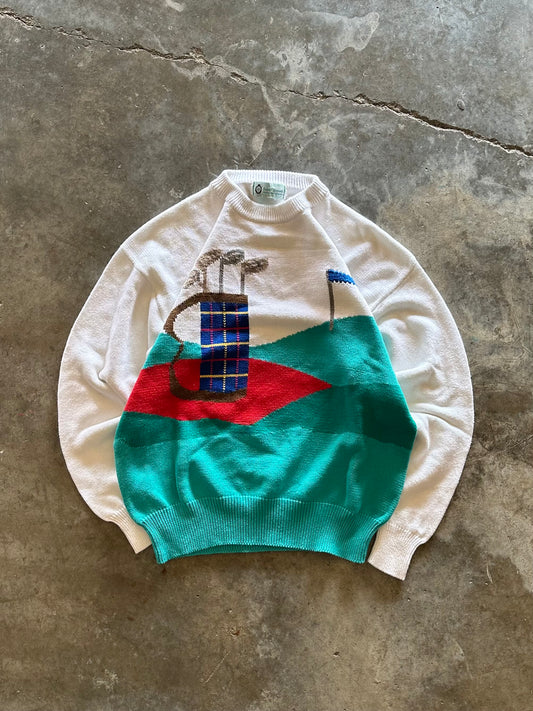 (L) Vintage Golf Knit Sweater