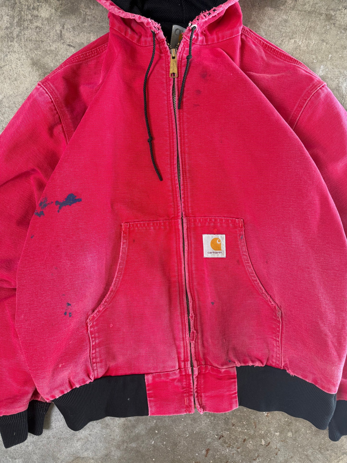 (L) Vintage Carhartt Hooded Jacket