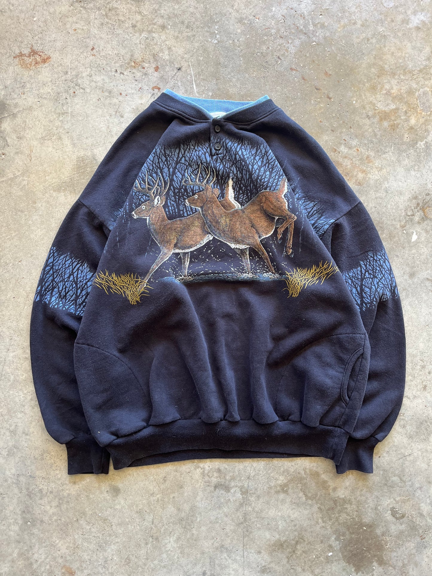 (XXL) Vintage Deer AOP Sweatshirt