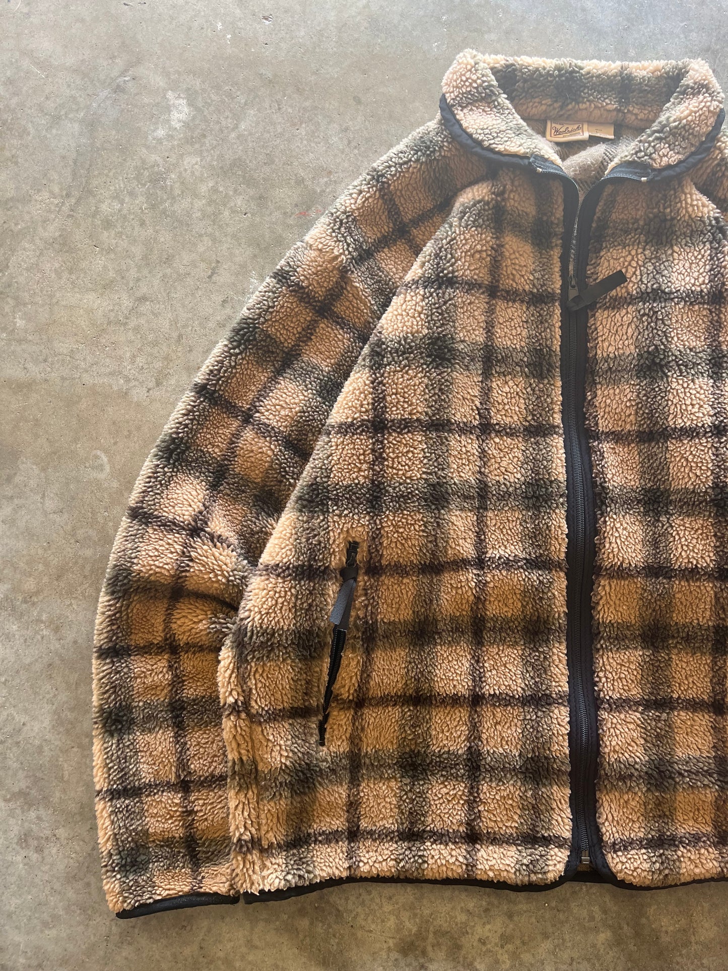 (L) Vintage Woolrich Fleece Zip-Up