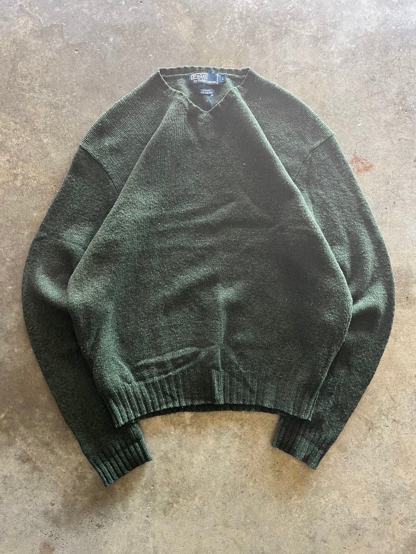 (L) Vintage Polo Wool Sweater