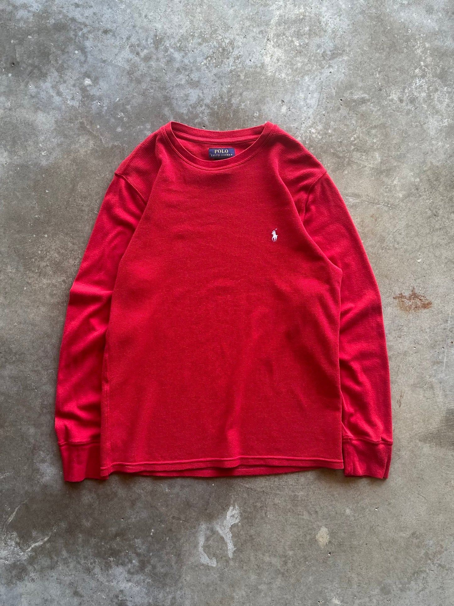 (L) Red Polo Longsleeve