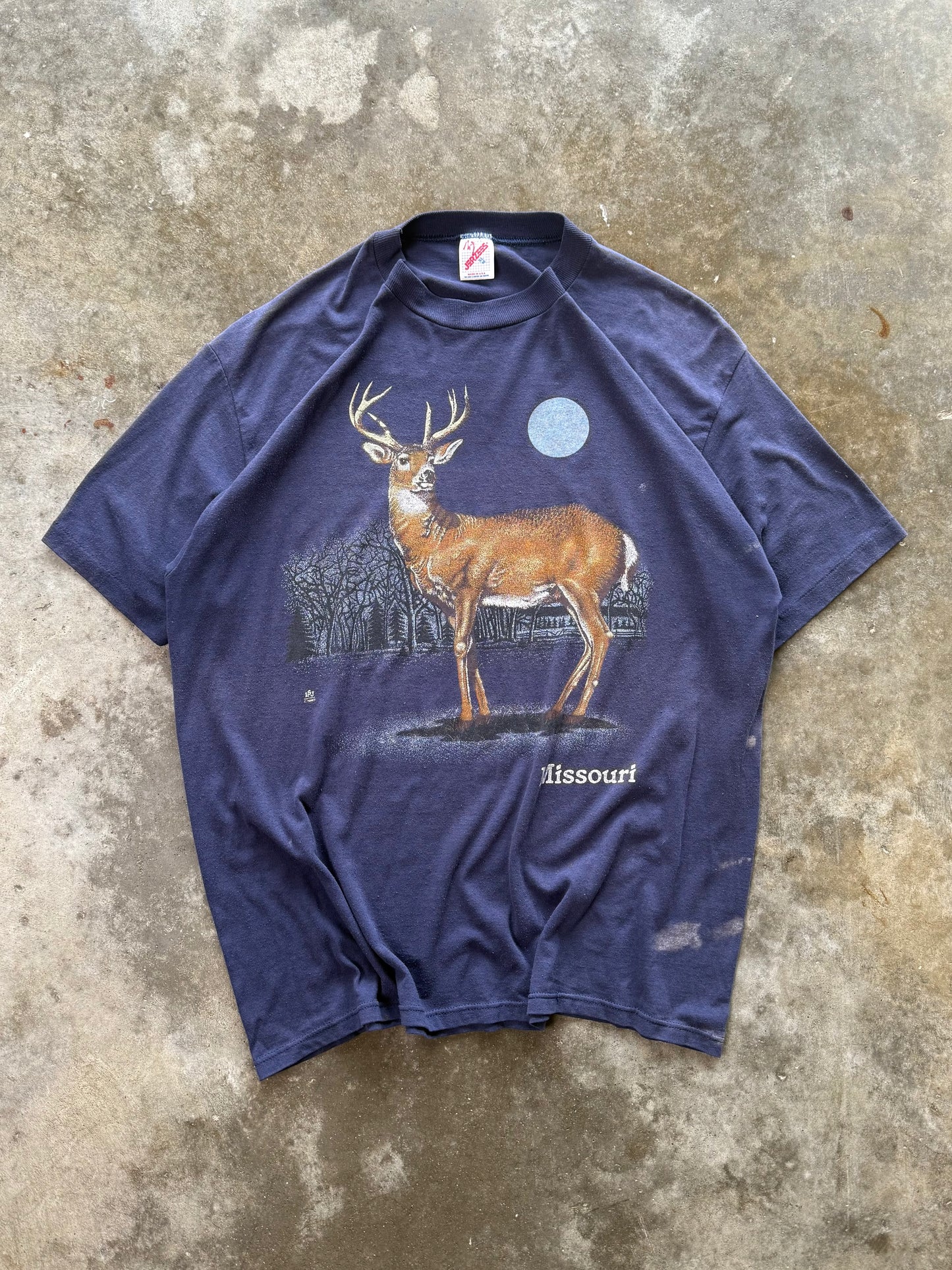 (XL) Vintage Bleached Deer Tee