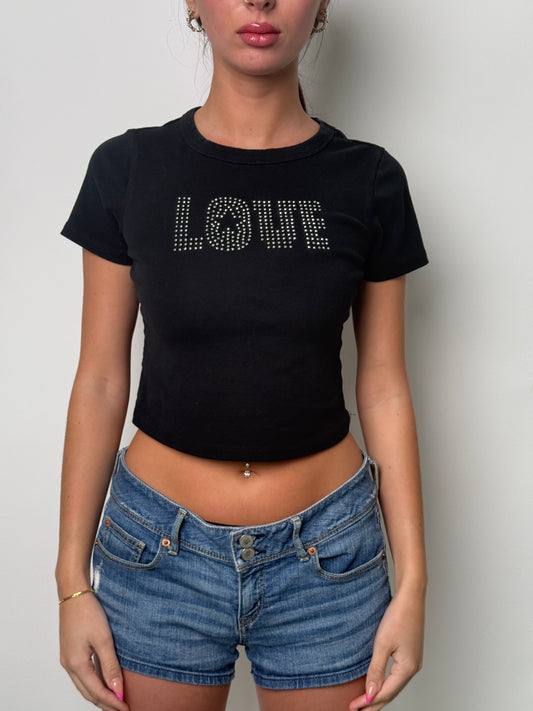 (XS) 00s Studded Baby Tee