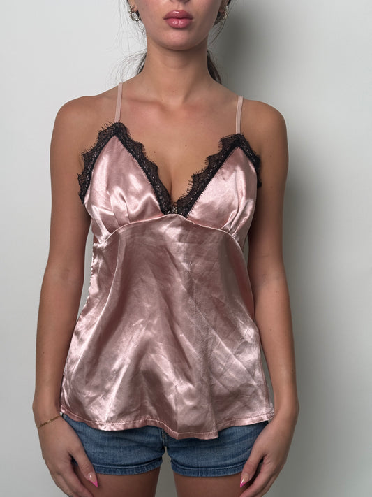 (XL) 00s Pink Satin Tank