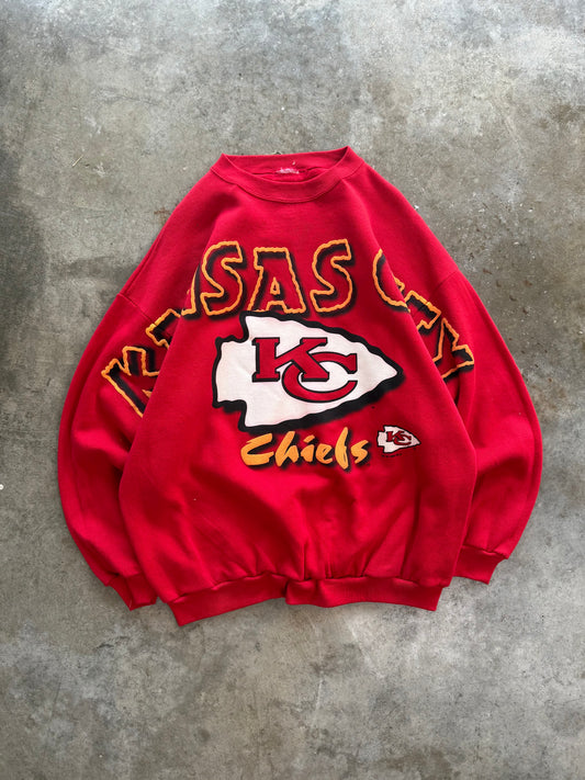 (XL) 1996 KC Chiefs Spell-Out Sweatshirt