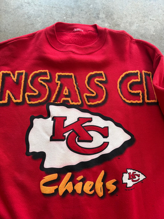 (XL) 1996 KC Chiefs Spell-Out Sweatshirt