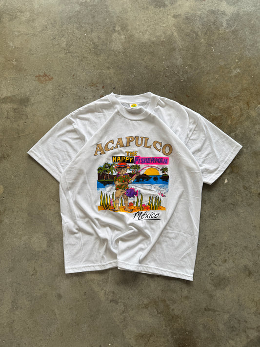 (XL) Vintage 'Happy Fisherman' Tee